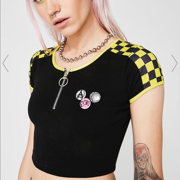 NEW SET🌟 Dolls Kill currentmood crop & skirt - Picture 3 of 7